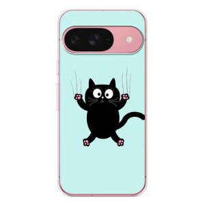 Силіконовий чохол з котиком для Google Pixel 10 Pro – Падаючий кіт