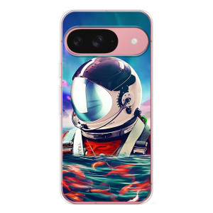 Силиконовый Чехол с принтом "Космонавты" на Google Pixel 10 Pro – Космонавт в воде