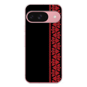 Силиконовый Чехол на Google Pixel 10 Pro – Красная Вышиванка
