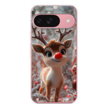 Яркий чехол для Google Pixel 10 Pro с Зимними Оленятами