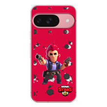 Бампер (ТПУ) с принтом Brawl Stars на Пиксель 10 (Кольт на красном)