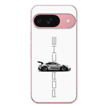 Чехол с авто Порше для Google Pixel 10 – белый Порше