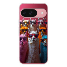 Чохол з принтом стильні тварини для Піксель 10 (Лами в окулярах)
