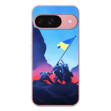 Чехол с украинским воином на Google Pixel 10 – Украинский прапор