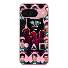 Чехол Гра в кальмара для Google Pixel 10 – Персонажи игры кальмара