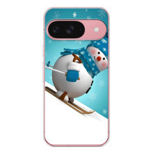 Новорічні Чохли для Піксель 10 (VPrint) (Сніговик на лижах)