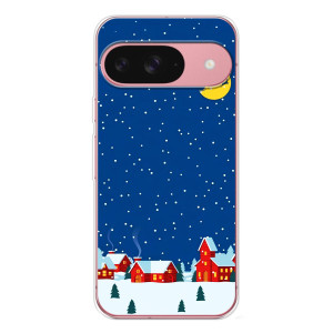 Силиконовый бампер на рождество для Google Pixel 10 – Город в снегу