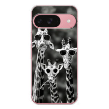 Силіконовий чохол з КАРТИНКАМИ літо для Google Pixel 10 (AlphaPrint) (Жирафи в окулярах)