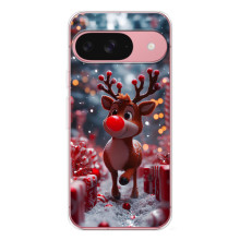 Яркий чехол для Google Pixel 10 с Зимними Оленятами – Олень среди подарков
