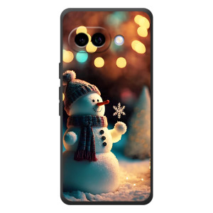 Чехлы на Новый Год Google Pixel 10a – Снеговик праздничный