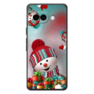 Чехлы на Новый Год Google Pixel 10a – Снеговик в шапке