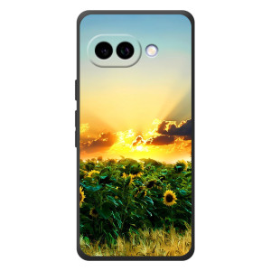Чехлы с картинкой Подсолнухов для Гугл Пиксель 10а – Закат Солнца