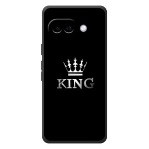 Чохол (Корона на чорному фоні) для Гугл Піксель 10а – KING
