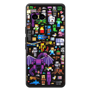 Чехол майнкрафт для Google Pixel 10a – Все персонажи
