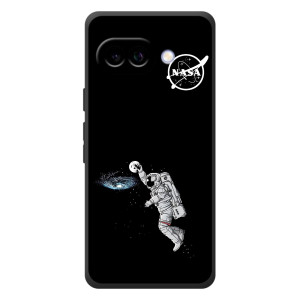 Силиконовый бампер с принтом "Наса" на Google Pixel 10a – Космонавт баскетболист