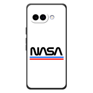 Силиконовый бампер с принтом "Наса" на Google Pixel 10a – NASA на белом фоне