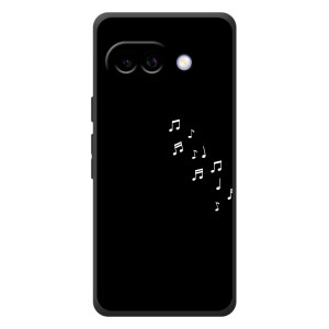 Чехол с картинками на черном фоне для Google Pixel 10a – Ноты