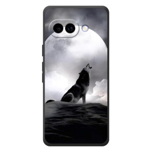 Чехол с Волком на Google Pixel 10a – Волк и луна