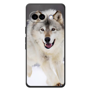 Чехол с Волком на Google Pixel 10a – Волк на снегу