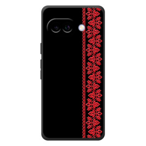 Силиконовый Чехол на Google Pixel 10a с картинкой Вышиванки (Вышиванка на черном)