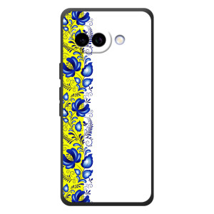 Силиконовый Чехол на Google Pixel 10a с картинкой Вышиванки (Желто-синяя вышиванка)