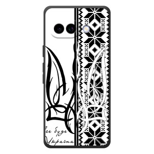 Чехол с украинским гербом на Google Pixel 10a – Герб с вишивкой