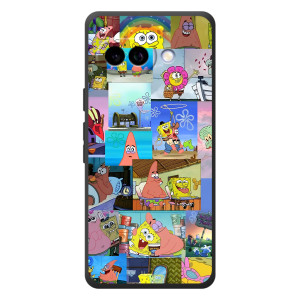 Силиконовый чехол Спанч Боб на Гугл Пиксель 10а (Комиксы Спанч Боб)