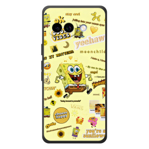 Силиконовый чехол Спанч Боб на Гугл Пиксель 10а (Спанч Боб бежит)