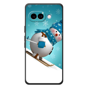 Чехол с зимним принтом для Гугл Пиксель 10а (Лыжник)