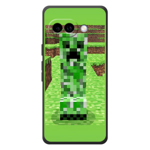 Чехлы для Google Pixel 10a (Персонажи Майн Крафт) (Крипер 2)