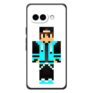 Чехлы для Google Pixel 10a (Персонажи Майн Крафт) (Мальчик в голубом)