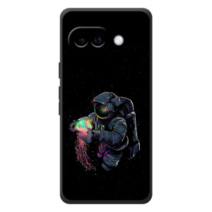 Силиконовый Чехол с принтом "Космонавты" на Google Pixel 10a – В руках земля