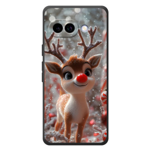 Яркий чехол для Google Pixel 10a с Зимними Оленятами