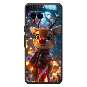 Яркий чехол для Google Pixel 10a с Зимними Оленятами