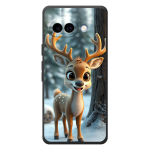 Яркий чехол для Google Pixel 10a с Зимними Оленятами