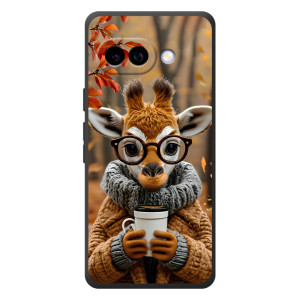Друкований чохол 'Звірята з кавою' для Google Pixel 10a (Жираф з кавою)