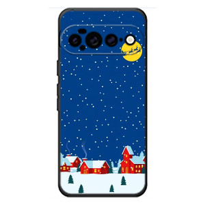 Силиконовый бампер на рождество для Google Pixel 11 Pro XL – Город в снегу