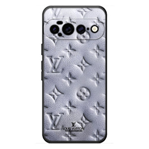 Текстурный Чехол Louis Vuitton для Гугл Пиксель 11 Про ХЛ (Белый ЛВ)