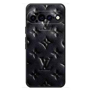 Текстурный Чехол Louis Vuitton для Гугл Пиксель 11 Про ХЛ (Черный ЛВ)