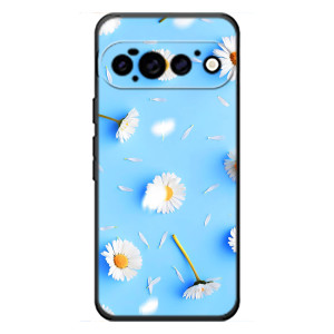 Чохол з Квітами для Google Pixel 11 Pro (ромашки на блакитному)