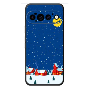 Силиконовый бампер на рождество для Google Pixel 11 Pro (Город в снегу)