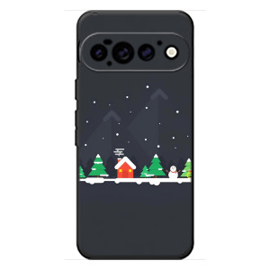 Силиконовый бампер на рождество для Google Pixel 11 Pro (Город зимний)