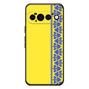 Силіконовый Чохол на Google Pixel 11 Pro (Вишиванка на жовтому фоні)