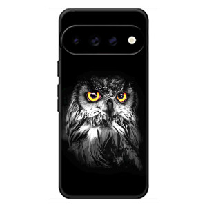 Чехлы с принтом СОВЫ для Google Pixel 11 – Сова на чёрном