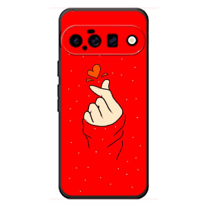 Чехлы (Знак сердечка) на Google Pixel 11 – Сердце на красном
