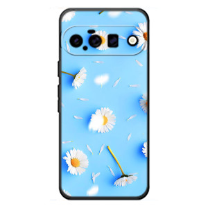 Чехол с Цветами для Google Pixel 11 (ромашки на голубом)