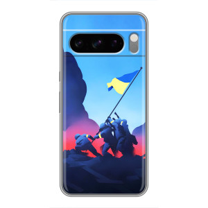 Чехол с украинским воином на Google Pixel 11 – Украинский прапор