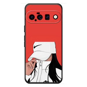 Силиконовый Чехол на Google Pixel 11 с картинкой Стильных Девушек (Девушка Nike)