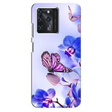 Чехлы с Цветами для Google Pixel 2 XL (VPrint) (Бабочка на цветочке)