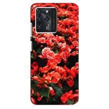 Чехлы с Цветами для Google Pixel 2 XL (VPrint) (Цветы красные)
